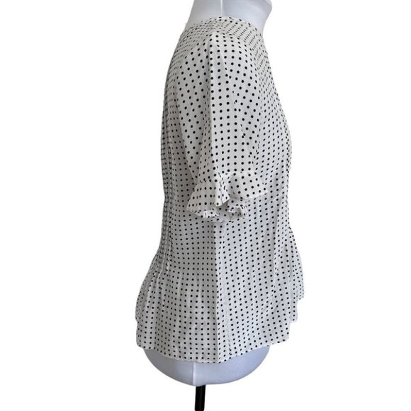 Kate spade short sleeve polka dot silk blouse - Picture 7 of 11